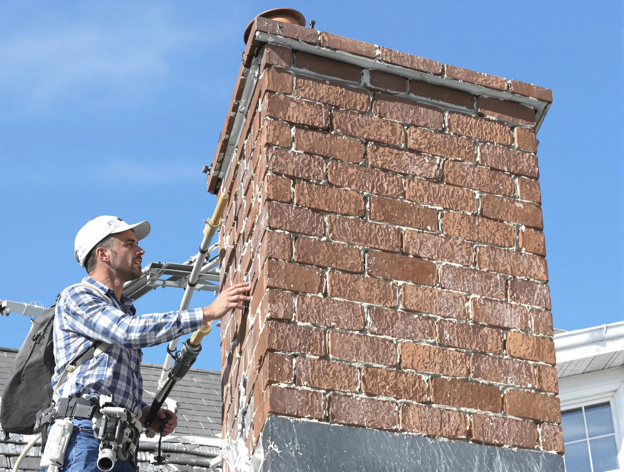 Brickwork for a chimney rebuild by Bethel Park Chimney Sweep in Bethel Park, PA