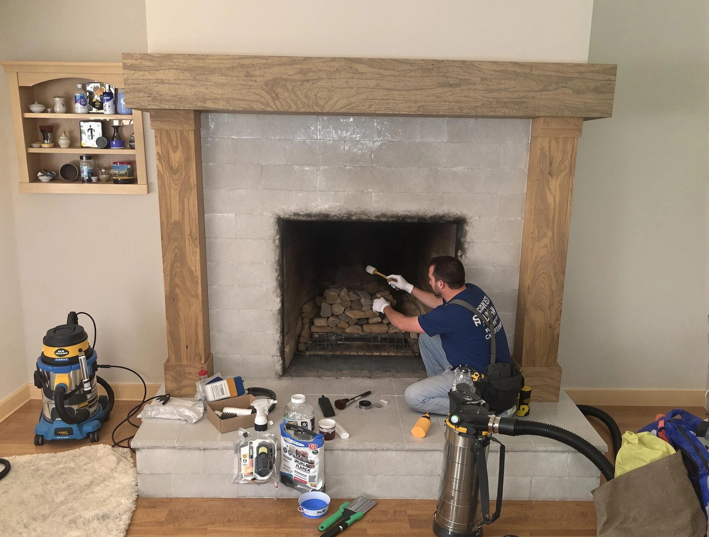 Detailed creosote removal process by Bethel Park Chimney Sweep in Bethel Park, PA