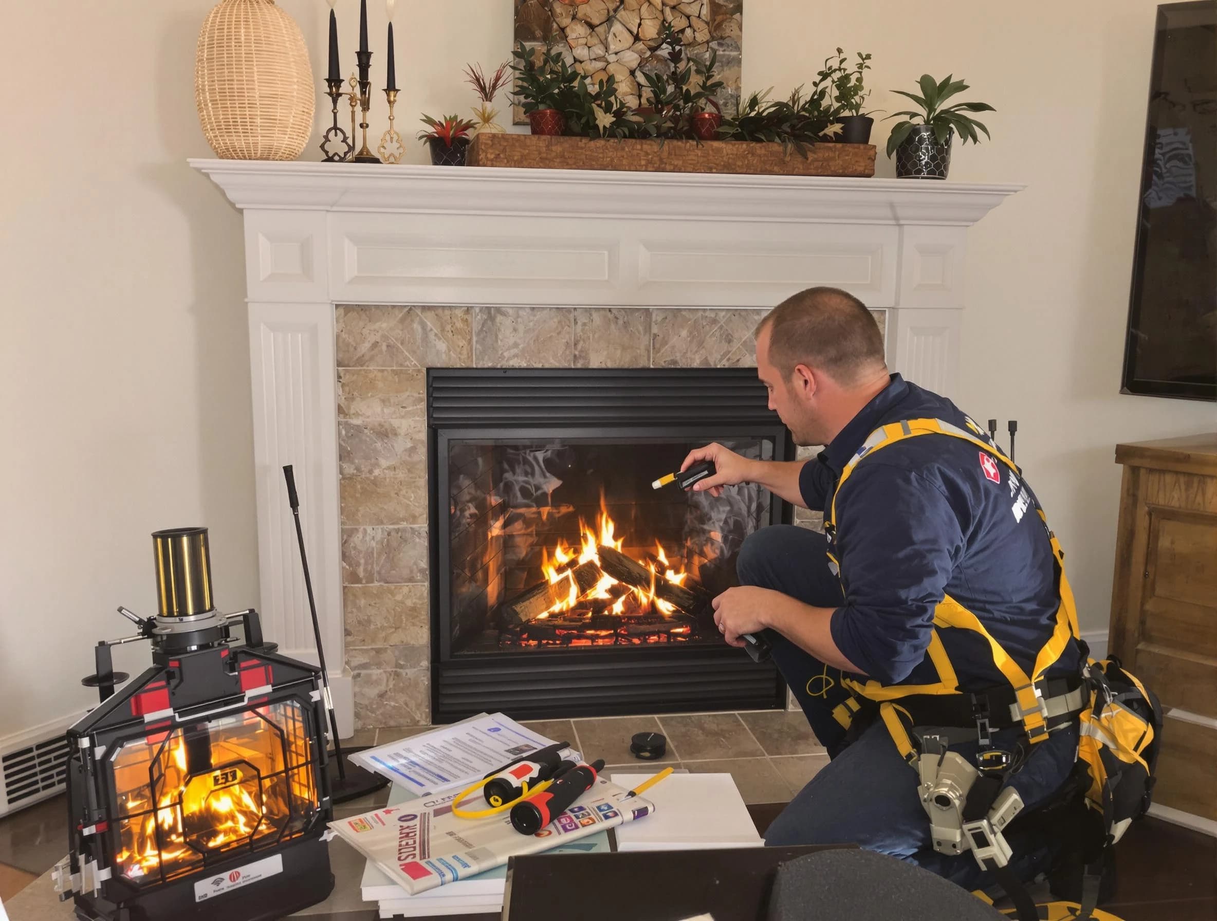Safety-focused fireplace inspection by Bethel Park Chimney Sweep in Bethel Park, PA