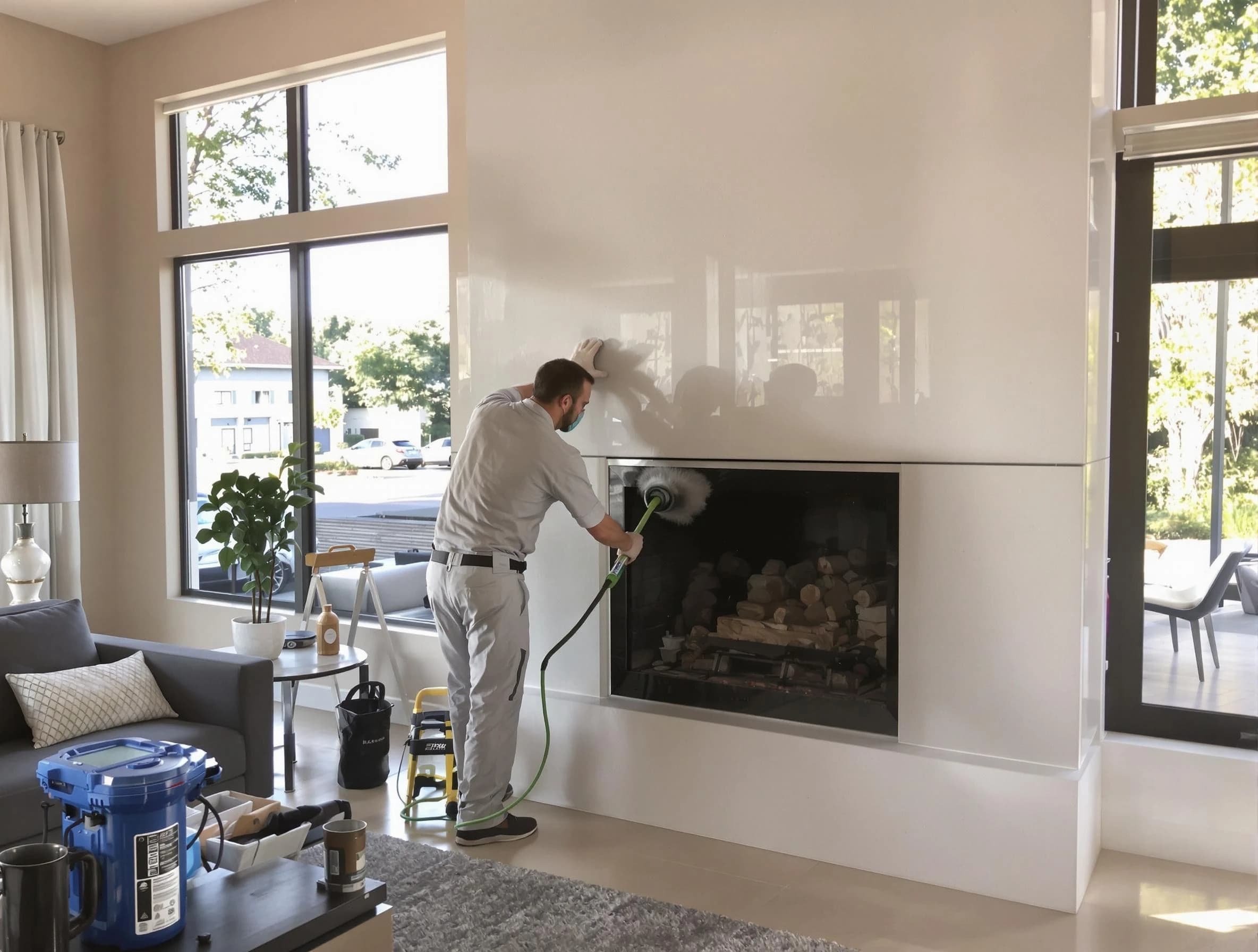 Bethel Park Chimney Sweep performing thorough soot removal in Bethel Park, PA