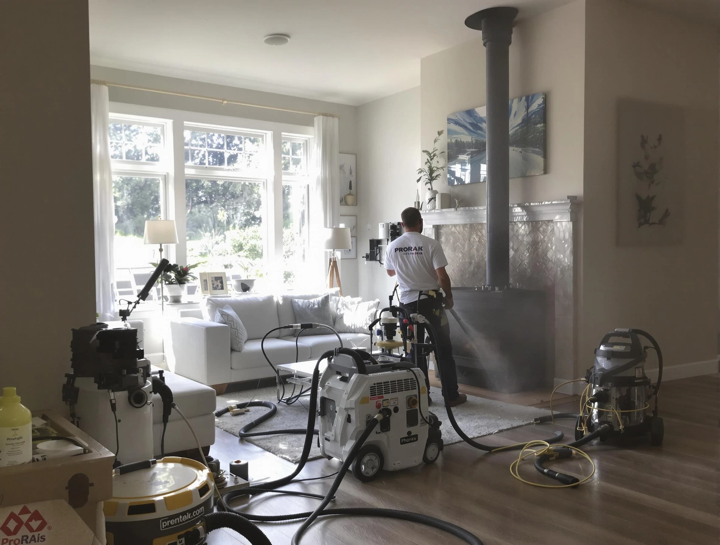 Soot removal service by Bethel Park Chimney Sweep for a fireplace in Bethel Park, PA