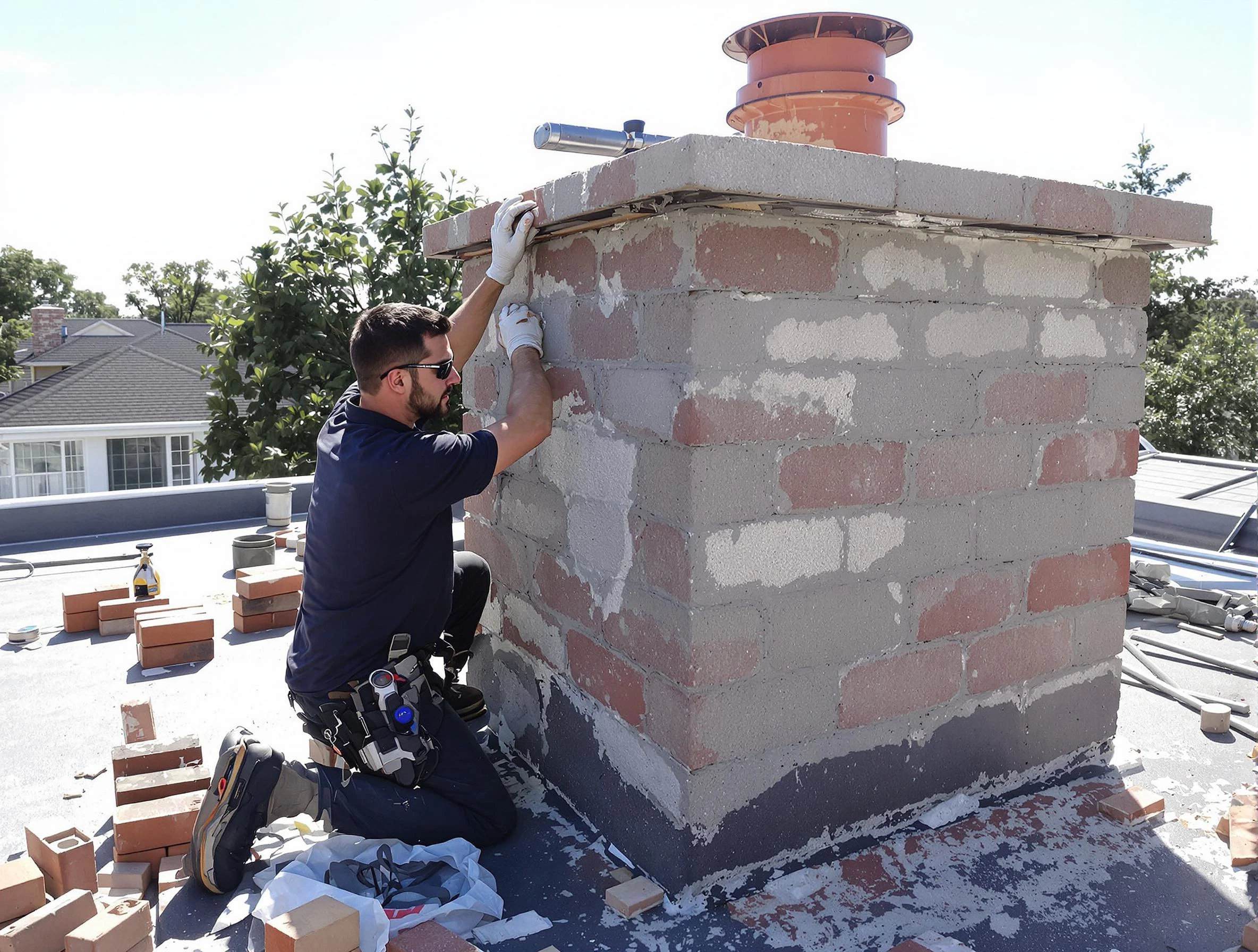 Advanced chimney repair process by Bethel Park Chimney Sweep in Bethel Park, PA