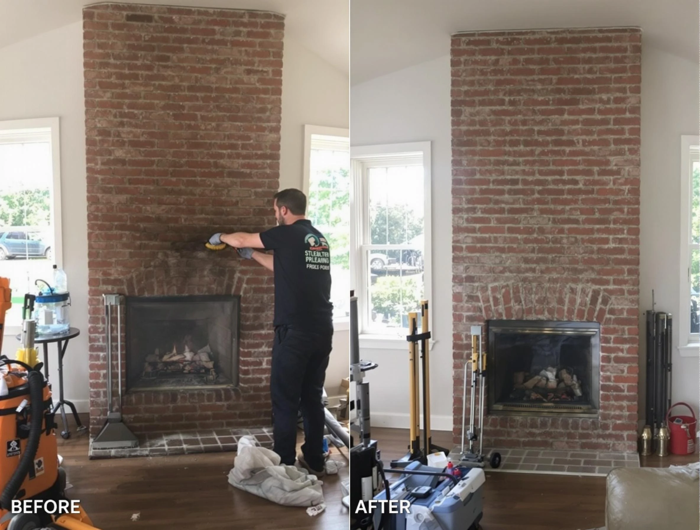 Finished chimney sweeping service by Bethel Park Chimney Sweep in Bethel Park, PA