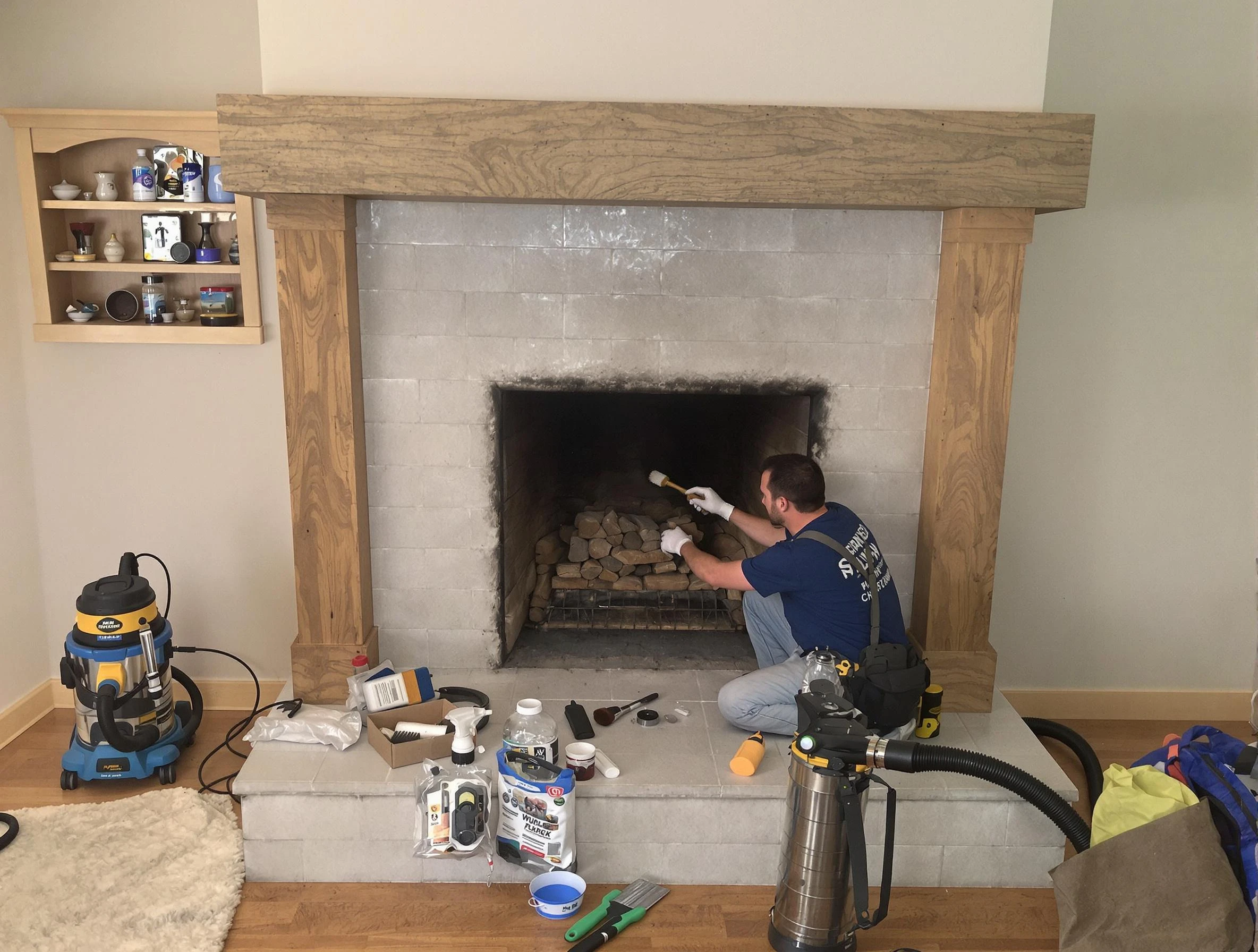 Detailed creosote removal process by Bethel Park Chimney Sweep in Bethel Park, PA